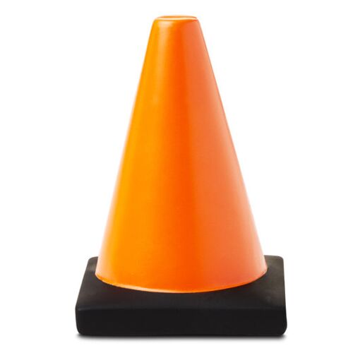 Construction Traffic Cone Shape Stress Ball Thumbnail