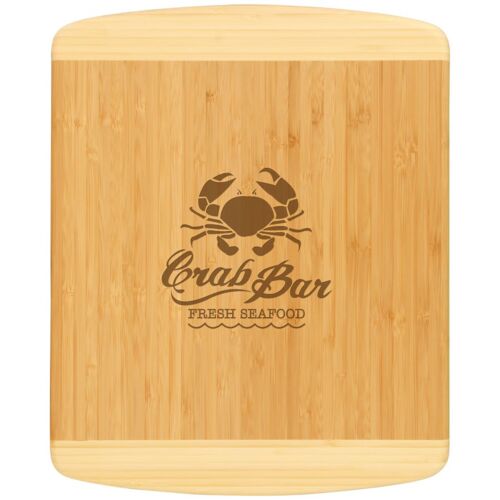 13 1/2" x 11 1/2" Bamboo 2-Tone Cutting Board Thumbnail